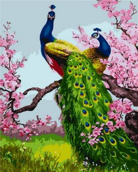 

Картина по номерам 40×50 см. Mariposa Павлины на ветке сливы (Q 1189)