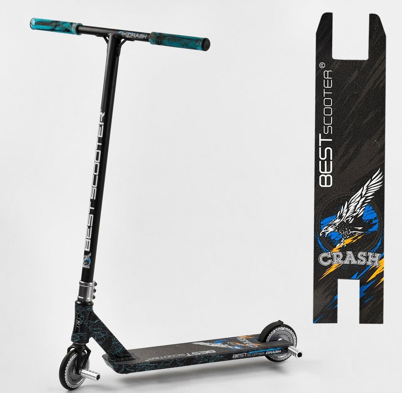

Самокат трюковый Best Scooter 37890 черно- синий