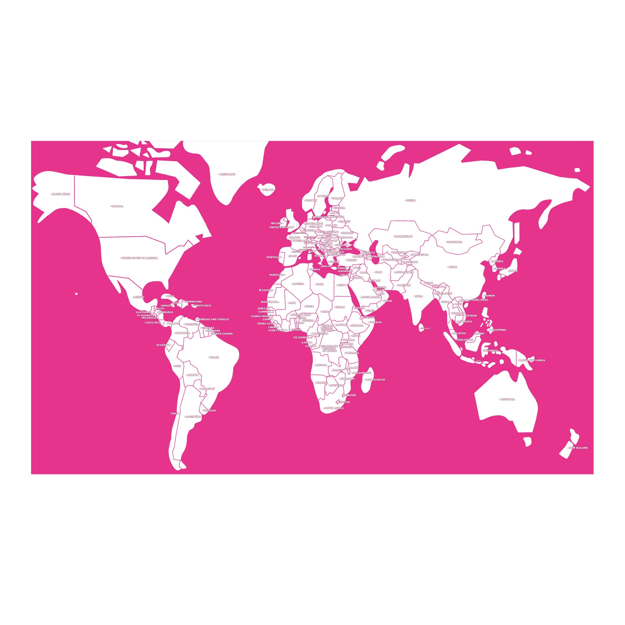 

Туристическая карта мира PinyoTravel WORLD Pink Mini 48 x 81 см