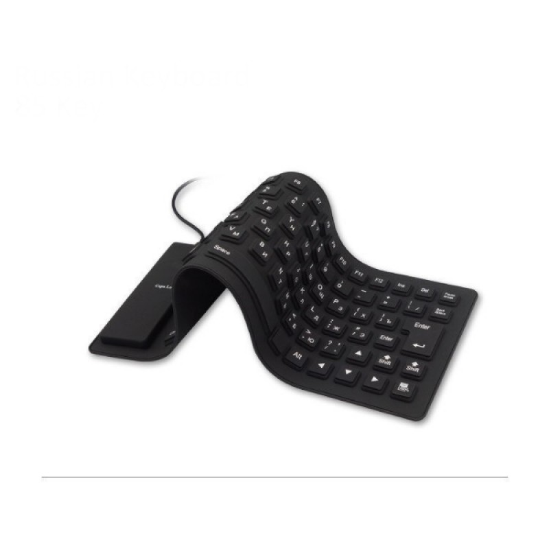 

USB клавиатура силиконовая компьютерная KEYBOARD X3 Чёрный 47546
