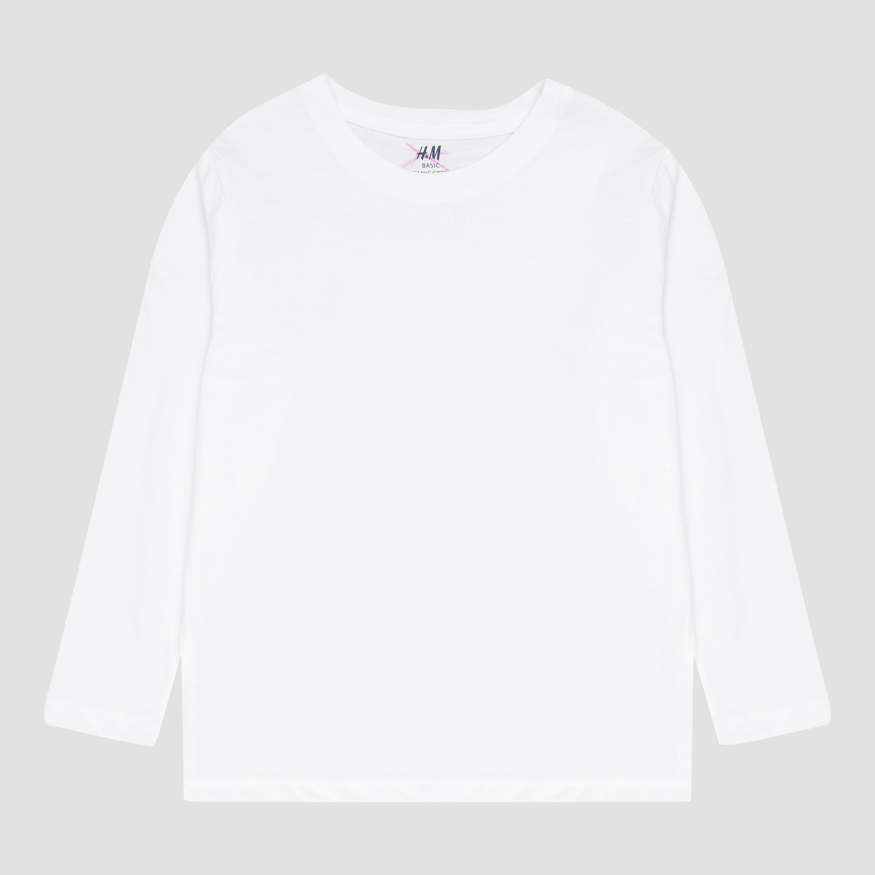 

Футболка с длинными рукавами H&M 405-7491752 110-116 см Белая