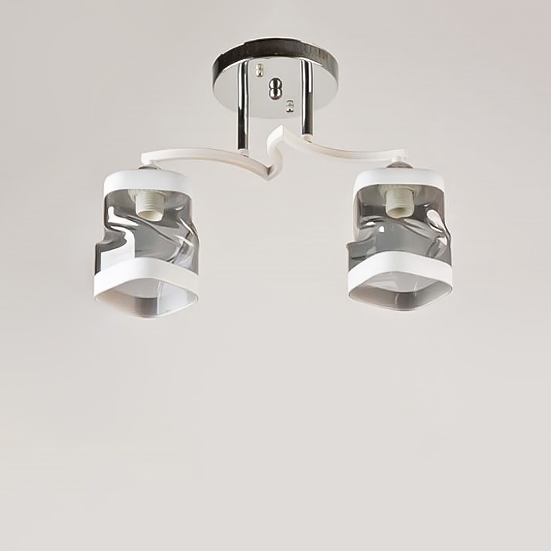 

Люстра стельова Light House SRS-16244/2А хром + білий