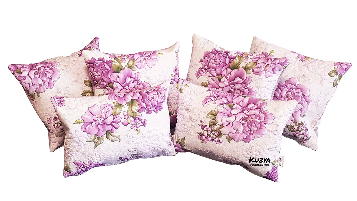 

Набор из 6 декоративных наволочек для интерьера с большими пионами Kuzya Production