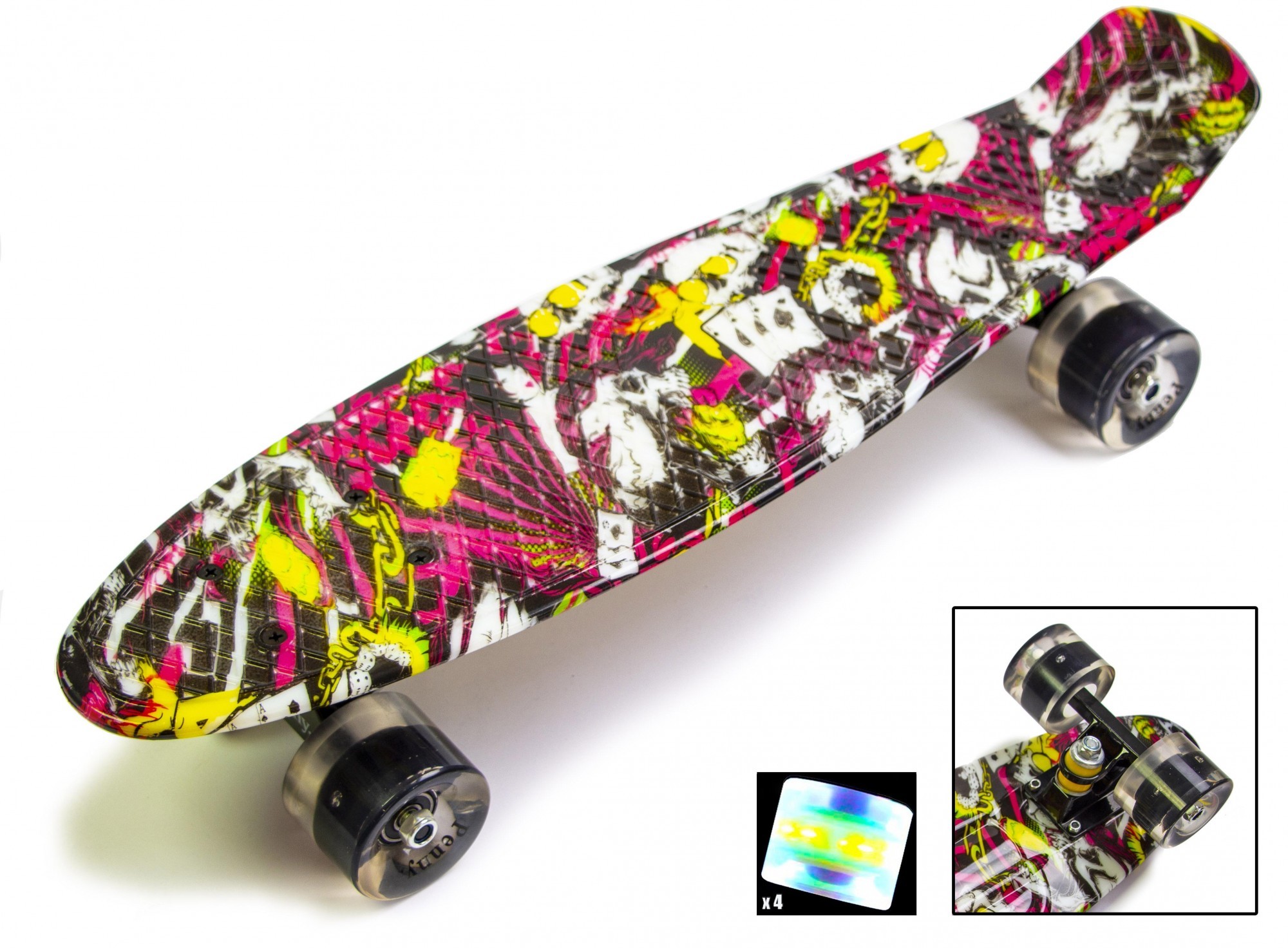 

Скейтборд Пенни борд Penny Board 22" DECK Светящиеся колеса