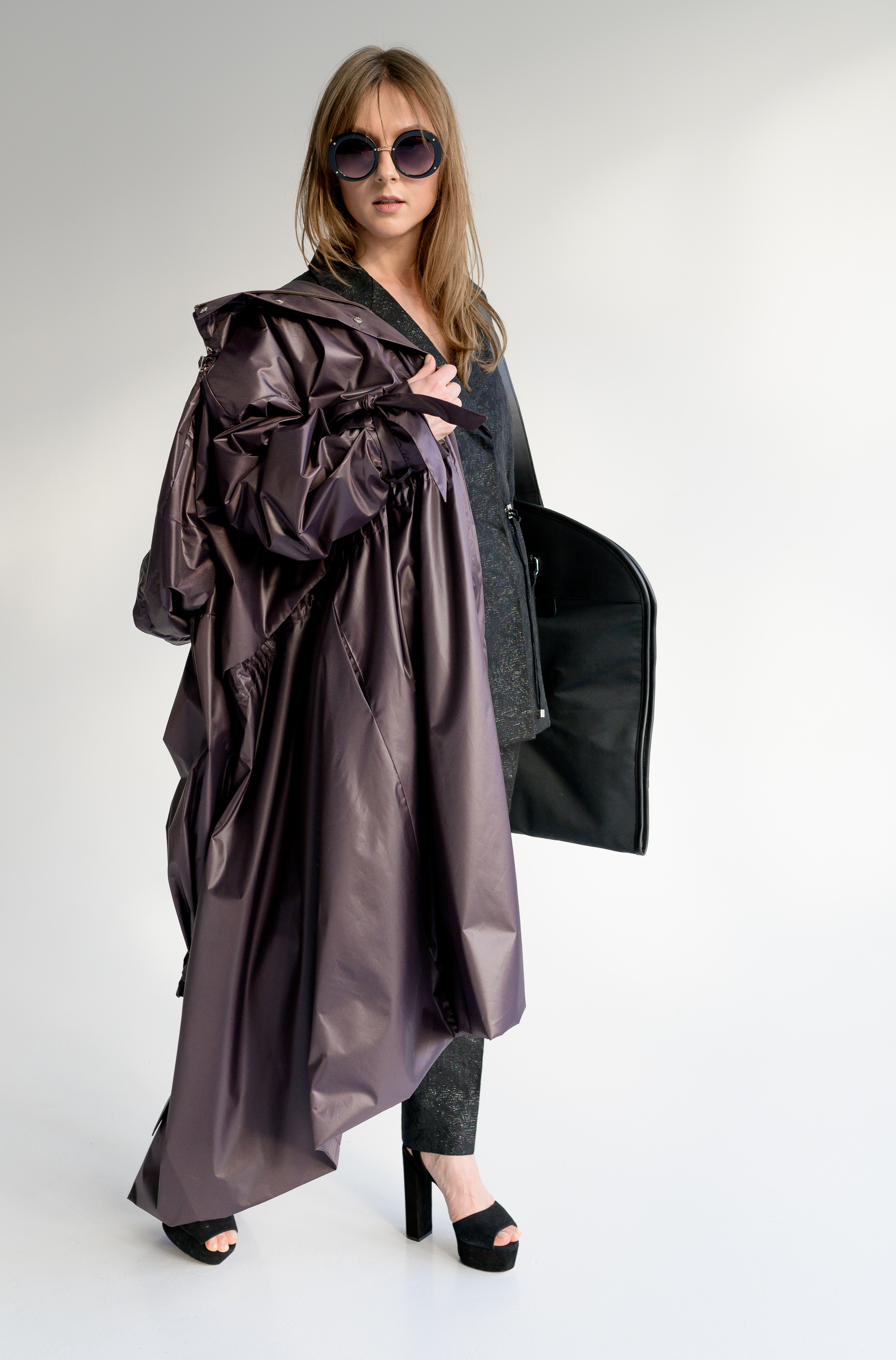 

Плащ тренч дощовик raincoat by Parasol’ka Dark Violet 170-175см