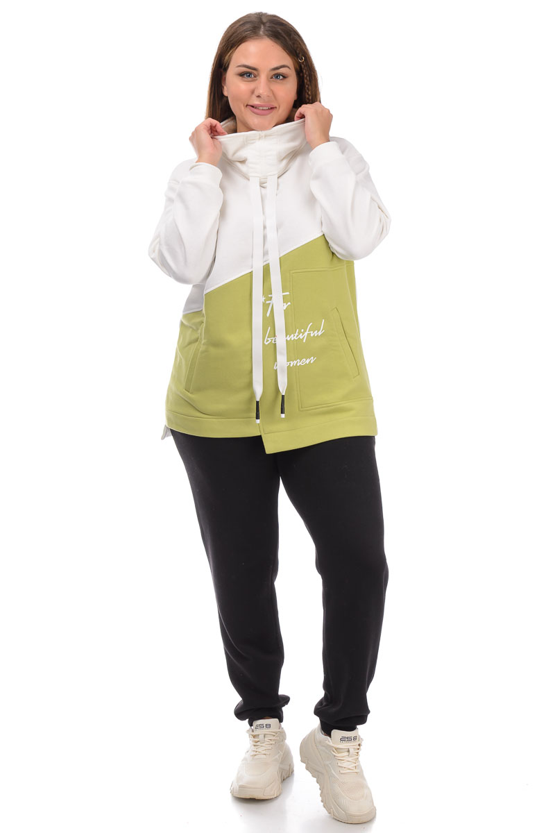 

Спортивный костюм Val Leo collection 00315 белый салатный, Спортивный костюм Val Leo collection 00315 белый салатный 52