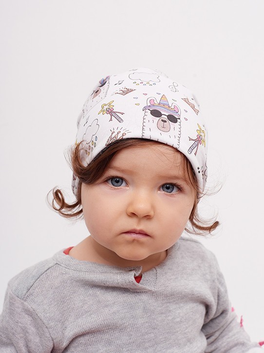 

Весняна шапочка для дівчинки DEMBOHOUSE Вінченца 48 Сірий