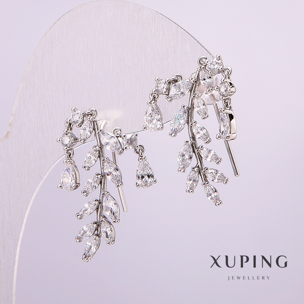 

Серьги Xuping Родий с белыми камнями, длина 25мм+-, ida41706