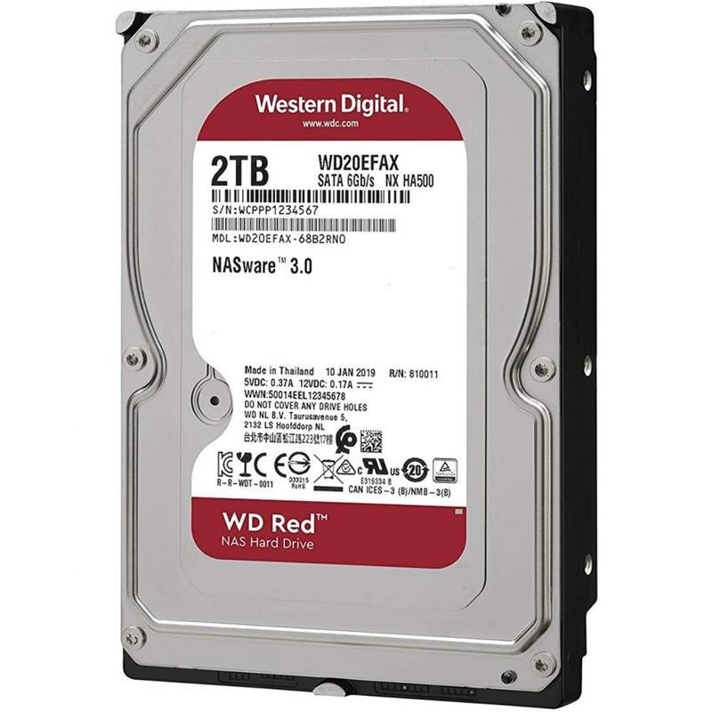 

Жесткий диск Western Digital 2 TB Red 5400rpm 256MB (WD20EFAX) 3.5 SATA III