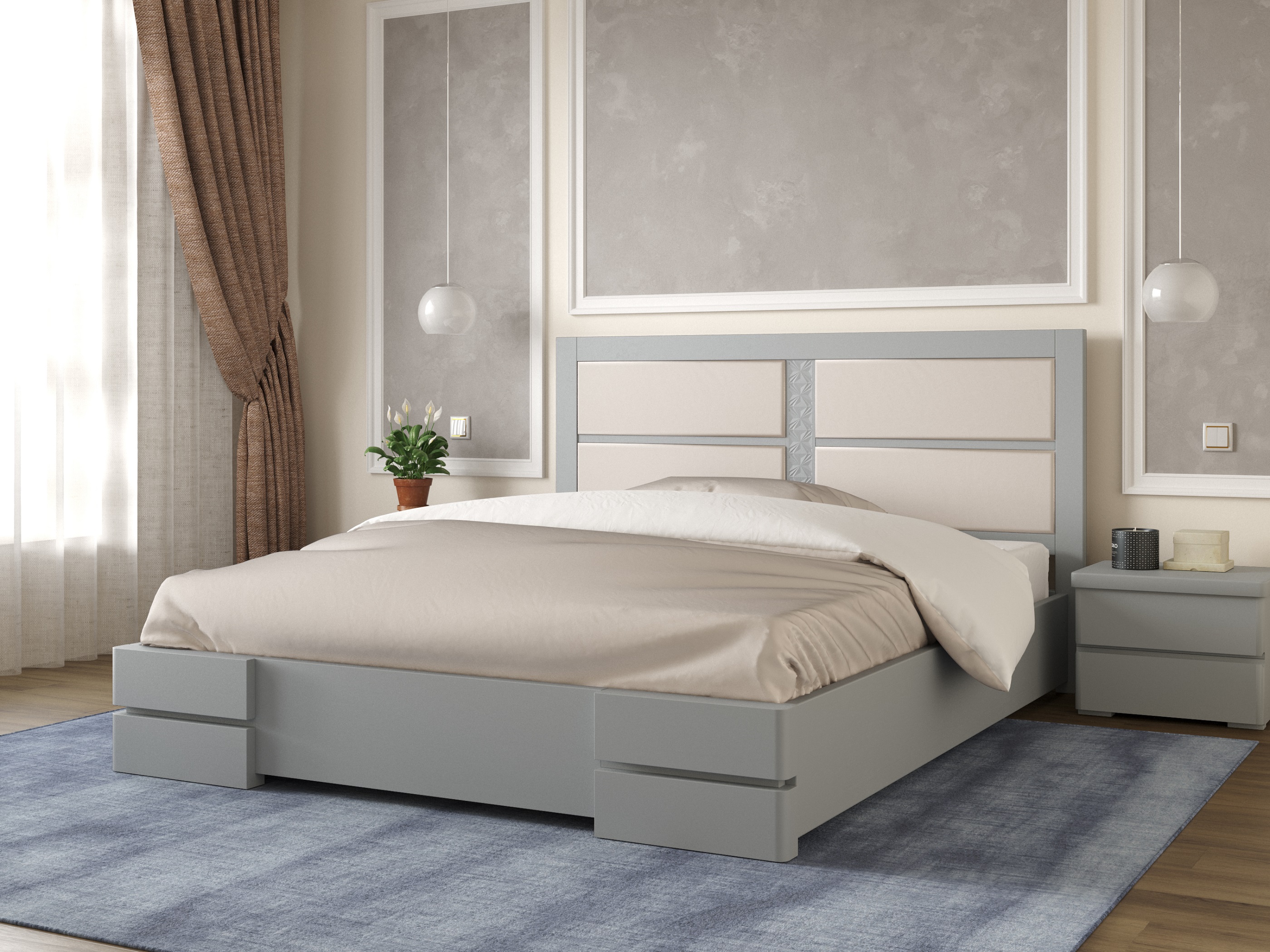 

Кровать Кардинал 1 с механизмом Arbordrev (160*200) бук Серый