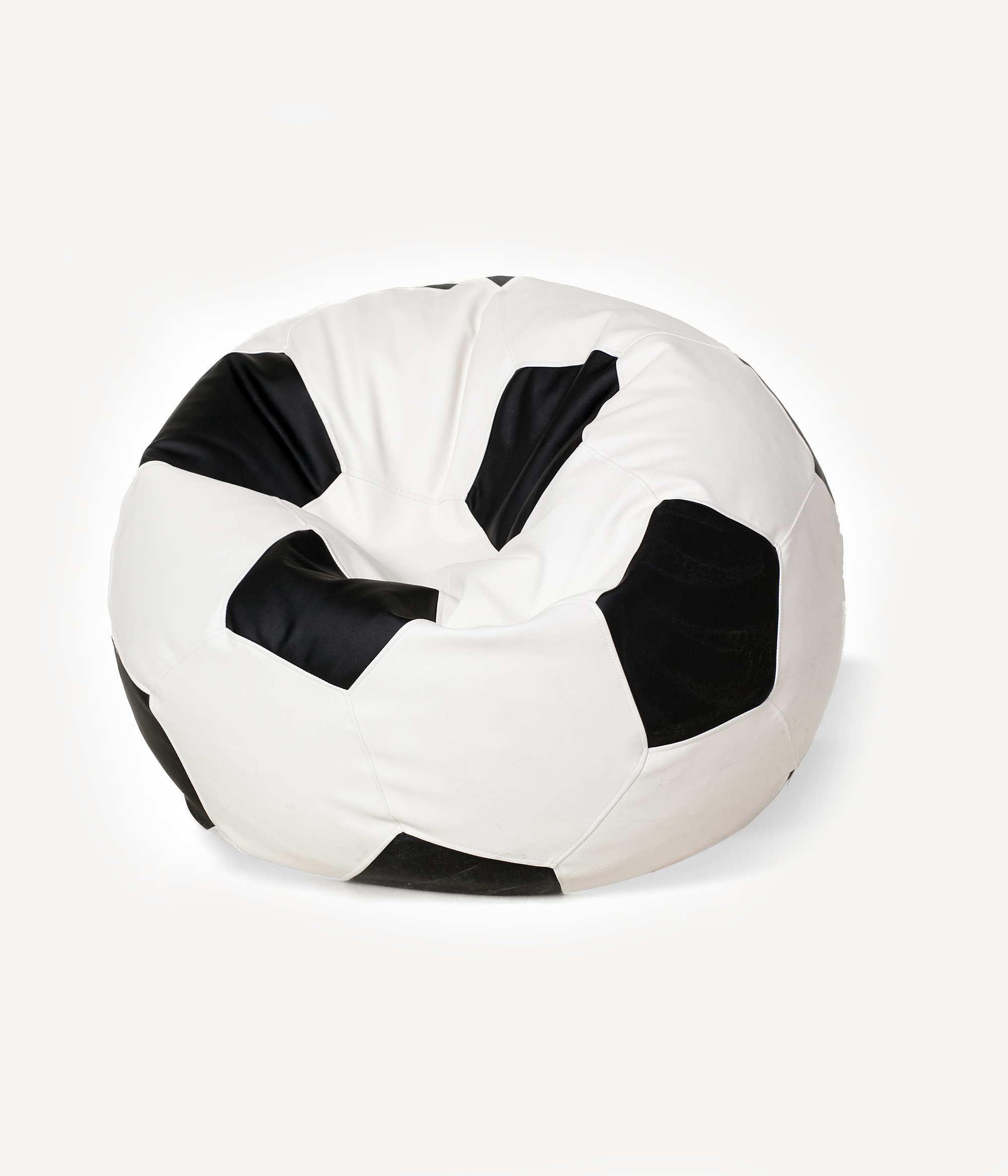 

Кресло мяч BALL-30 BIG YETI Кожзам премиум белый-черный XXXL (B30)