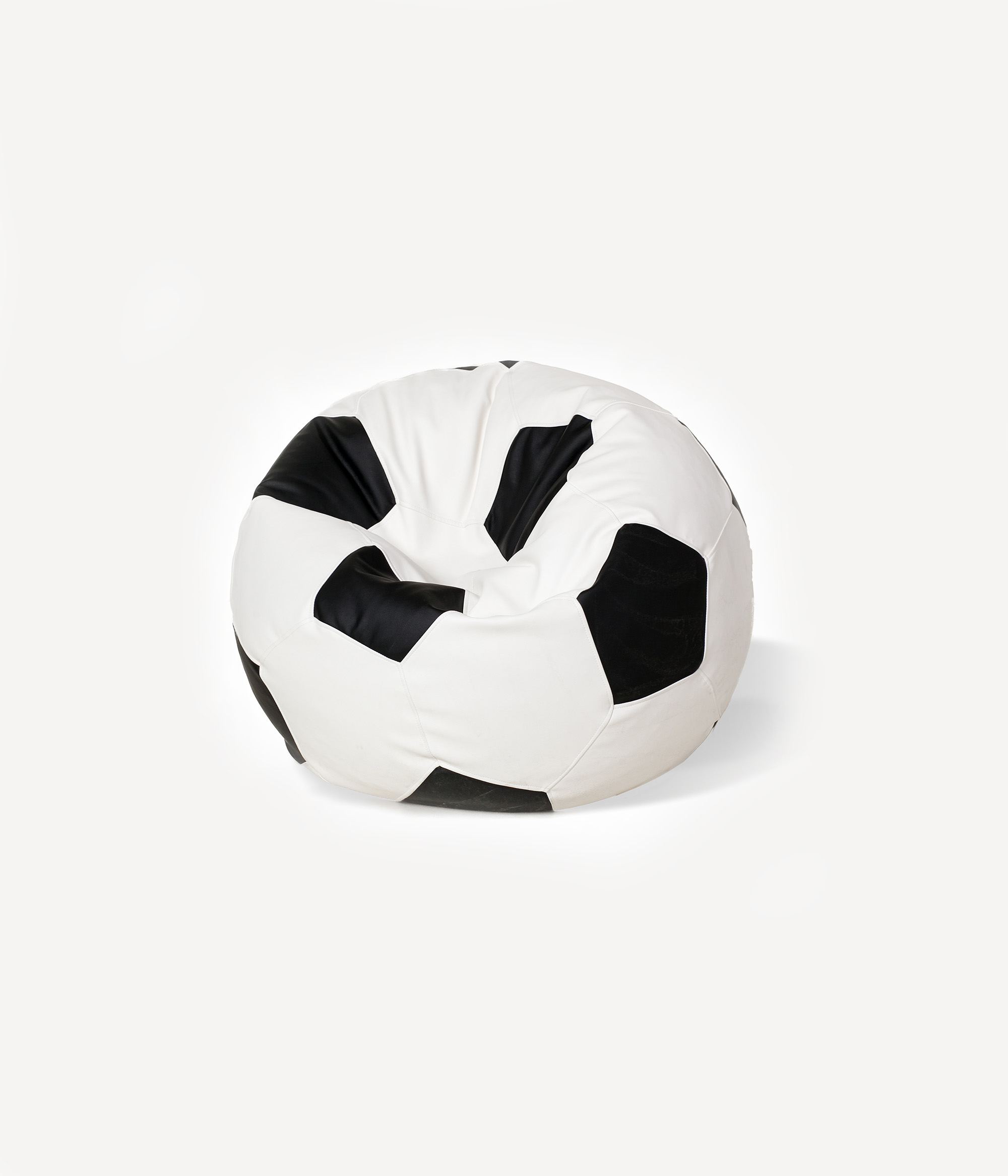

Кресло мяч BALL-28 BIG YETI Кожзам премиум белый-черный XL (B28)