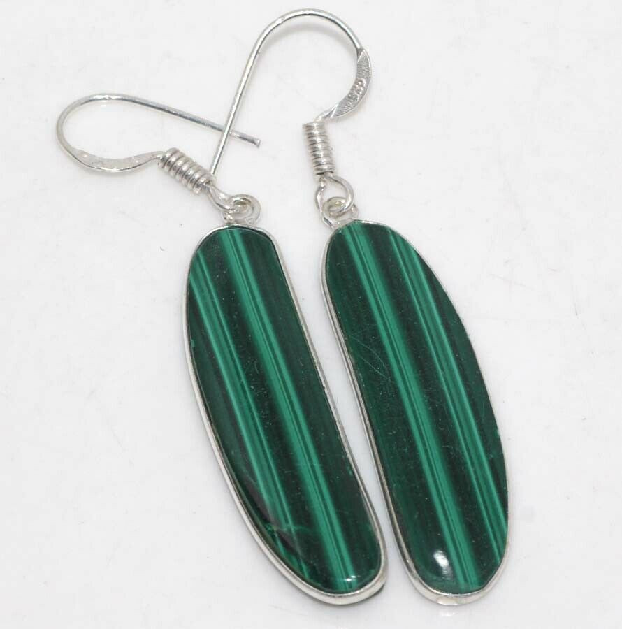

Серьги с камнем малахит L-10349