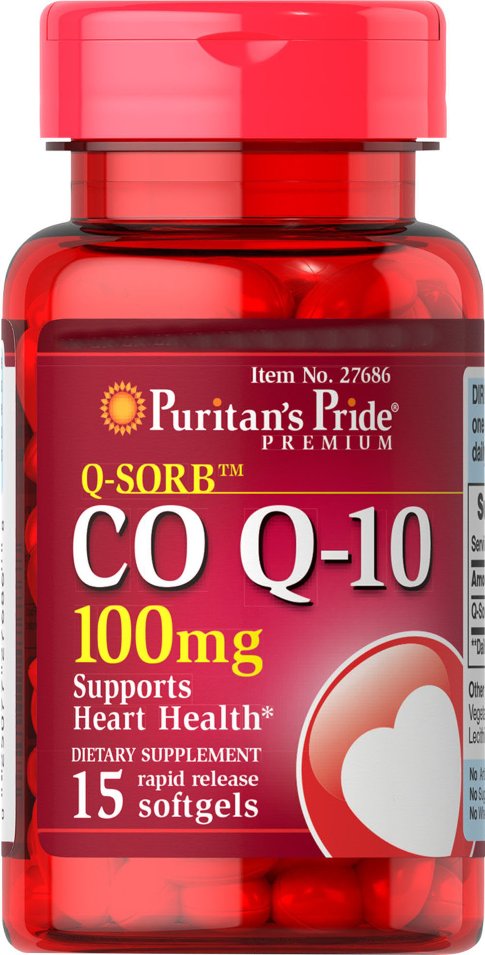 

Специальный продукт Puritan's Pride Q-SORB Co Q-10 100 mg Trial Size 15 капсул (4384302483)