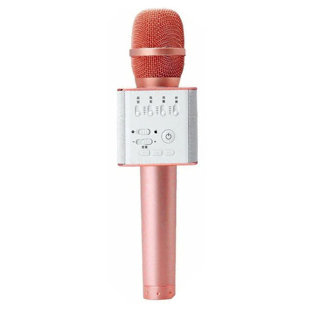 

Микрофон для караоке Q9 с колонкой (Розовое золото) (Q9(Rose Gold))