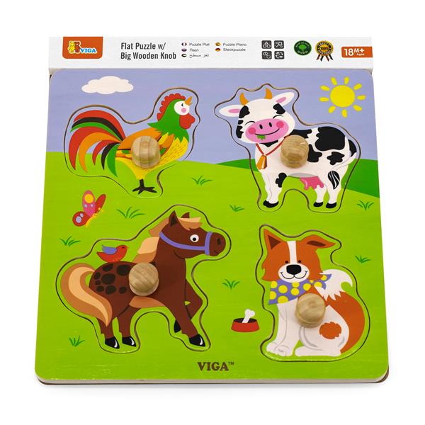 

Деревянная рамка-вкладыш Viga Toys Зверята на ферме (50839)