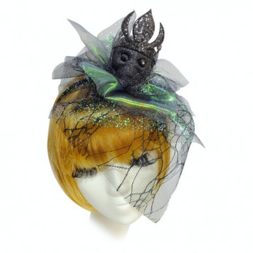 

Обруч Череп с коронкой с вуалью Halloween 17-831BLK-XM