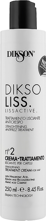 Акція на Крем для волос Dikson Diksoliss Lissactives Straightening Treatment Cream 2 с гиалуроновой кислотой 250 мл (8000836501100) від Rozetka UA