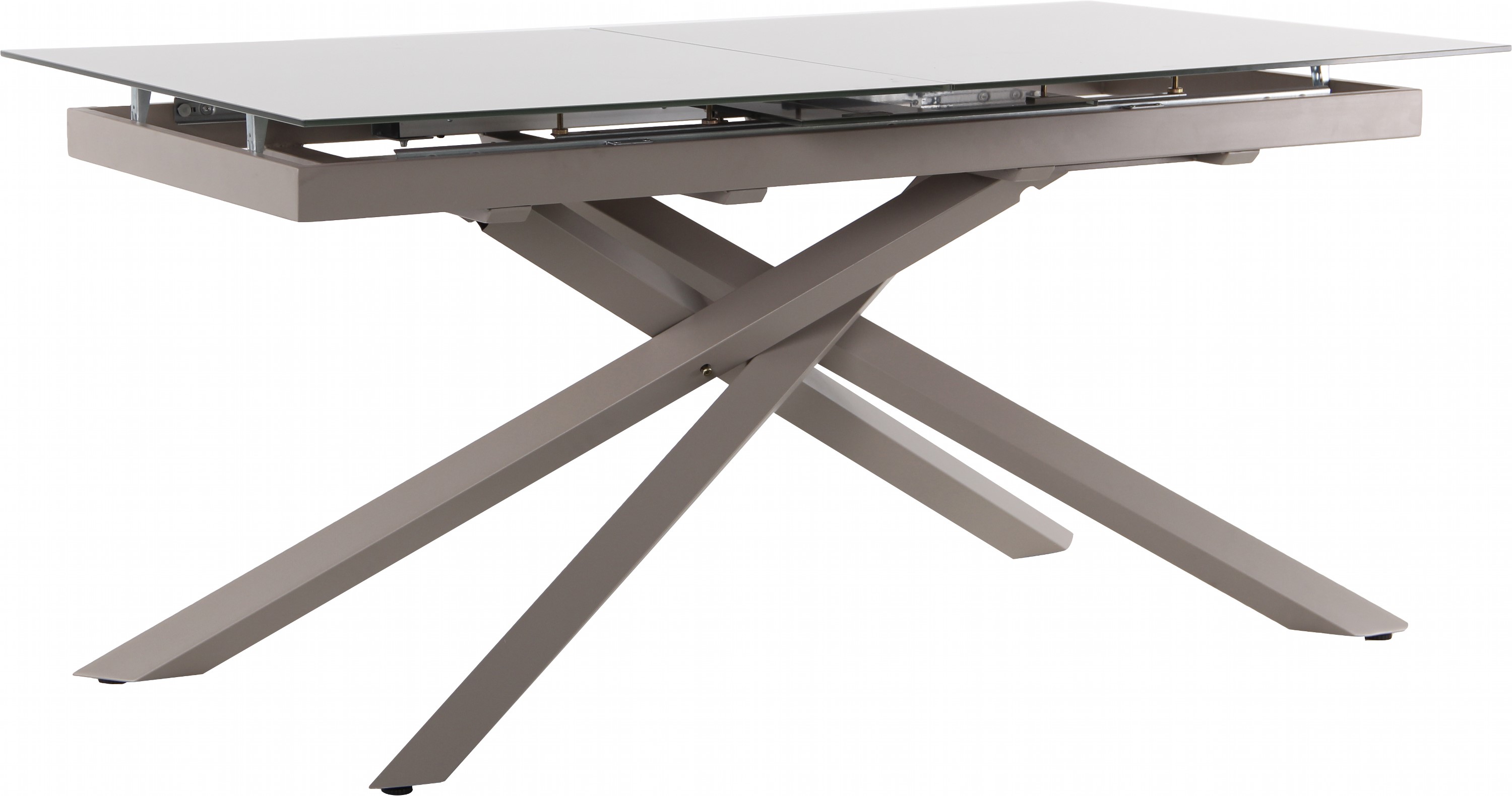 

Стол обеденный раскладной AMF Gerald beige/glass Quartz beige
