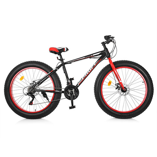 

Велосипед 26 д. EB26POWER 1.0 S26.1, фетбайк, черно-красный