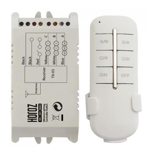 

Пульт для люстр Horoz Electric Трьолинейный max 100W (105 001 0003)