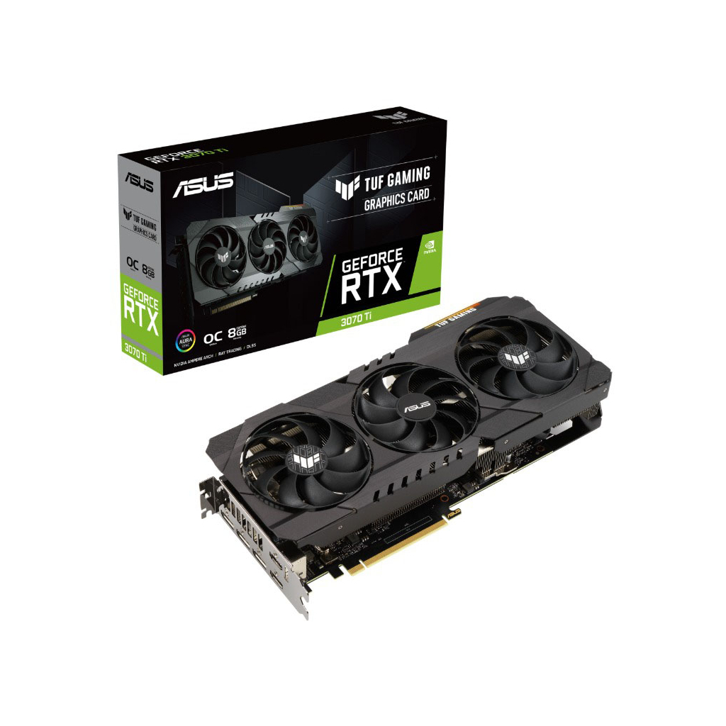 

Видеокарта ASUS GeForce RTX3070 Ti 8Gb TUF OC GAMING (TUF-RTX3070TI-O8G-GAMING)