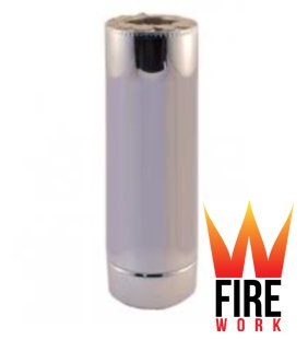 

Дымоход Труба термо 500 мм ø120/220 Fire Work Нержавеющая сталь/Нержавеющая сталь AISI 304 0.6мм утепленный