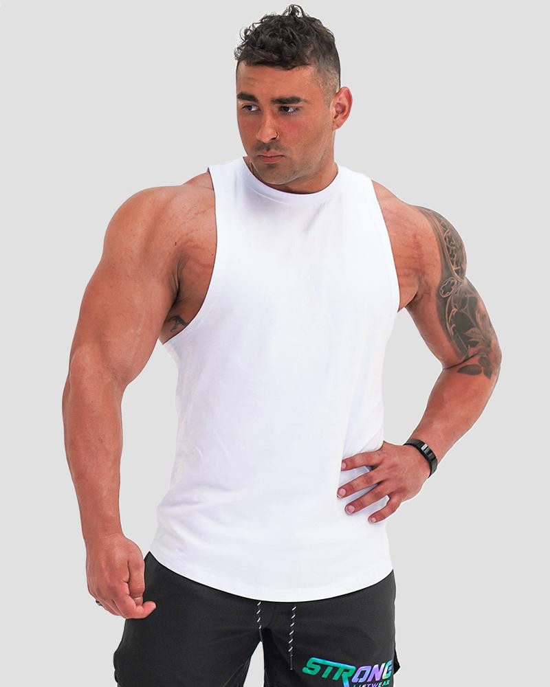 

Безрукавка мужская майка со светоотражающим эффектом Strong Lift Wear белая 3XL
