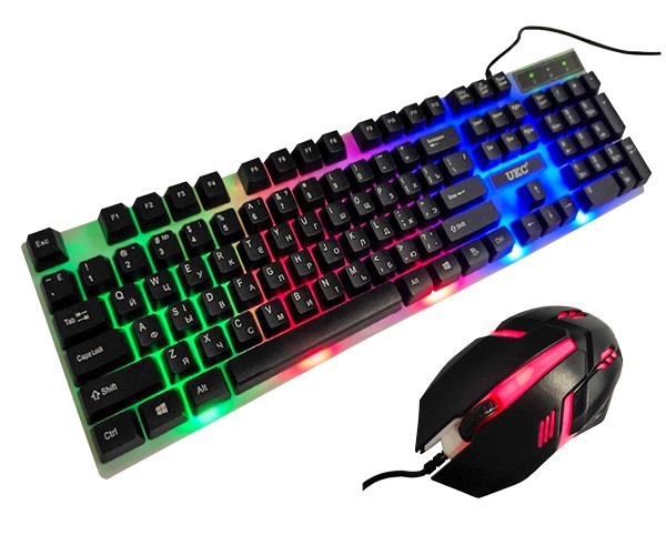 

Проводная клавиатура c RGB подсветкой и мышкой UKC 5559 (5559-3)