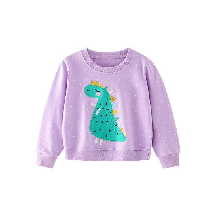 

Свитшот для девочки в горох с рисунком динозавра фиолетовый Green Dino Berni Kids (110) Фиолетовый (59208)