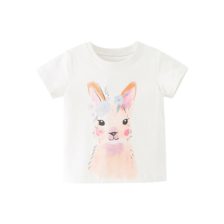 

Футболка для девочки с рисунком зайца белая Hare Berni Kids (100) Белый