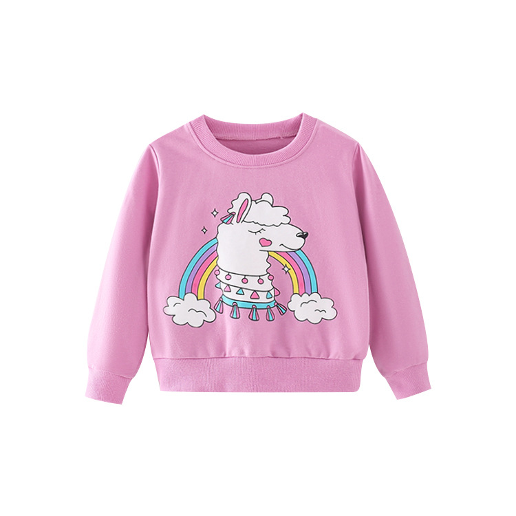 

Свитшот для девочки с рисунком лама фиолетовый Lama dreams Berni Kids (130) Фиолетовый