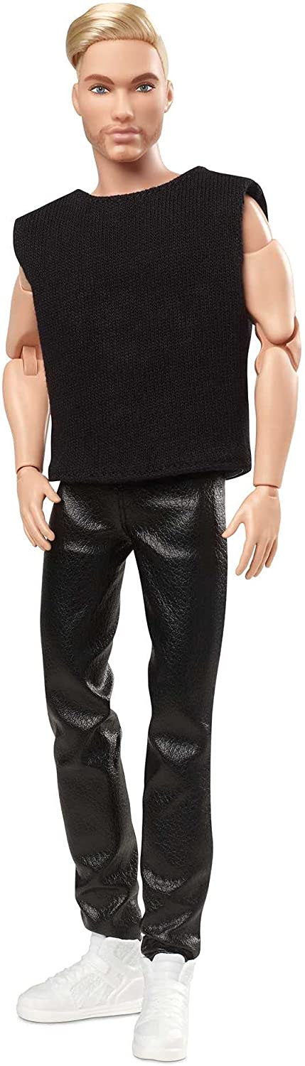

Кукла Барби Кен коллекционный Блондин Barbie Signature Looks Ken Doll, Blonde with Facial Hair (GTD90)