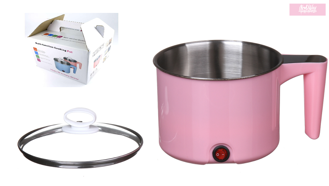 

Электро кастрюля с функцией чайника 600W 1.5 ЛИТРА Электрокастрюля A-PLUS Pink (2971)