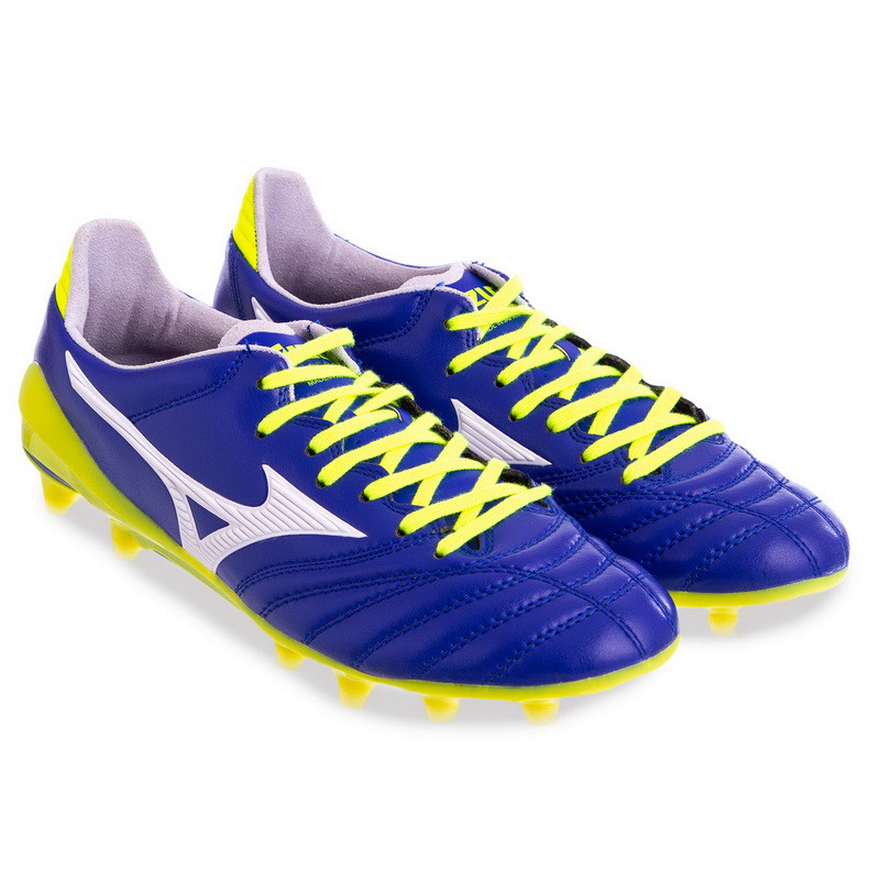 

Бутсы копы футбольные мужские без носков MIZUNO MORELIA NEO Синий-желтый (OB-119-BY) 42