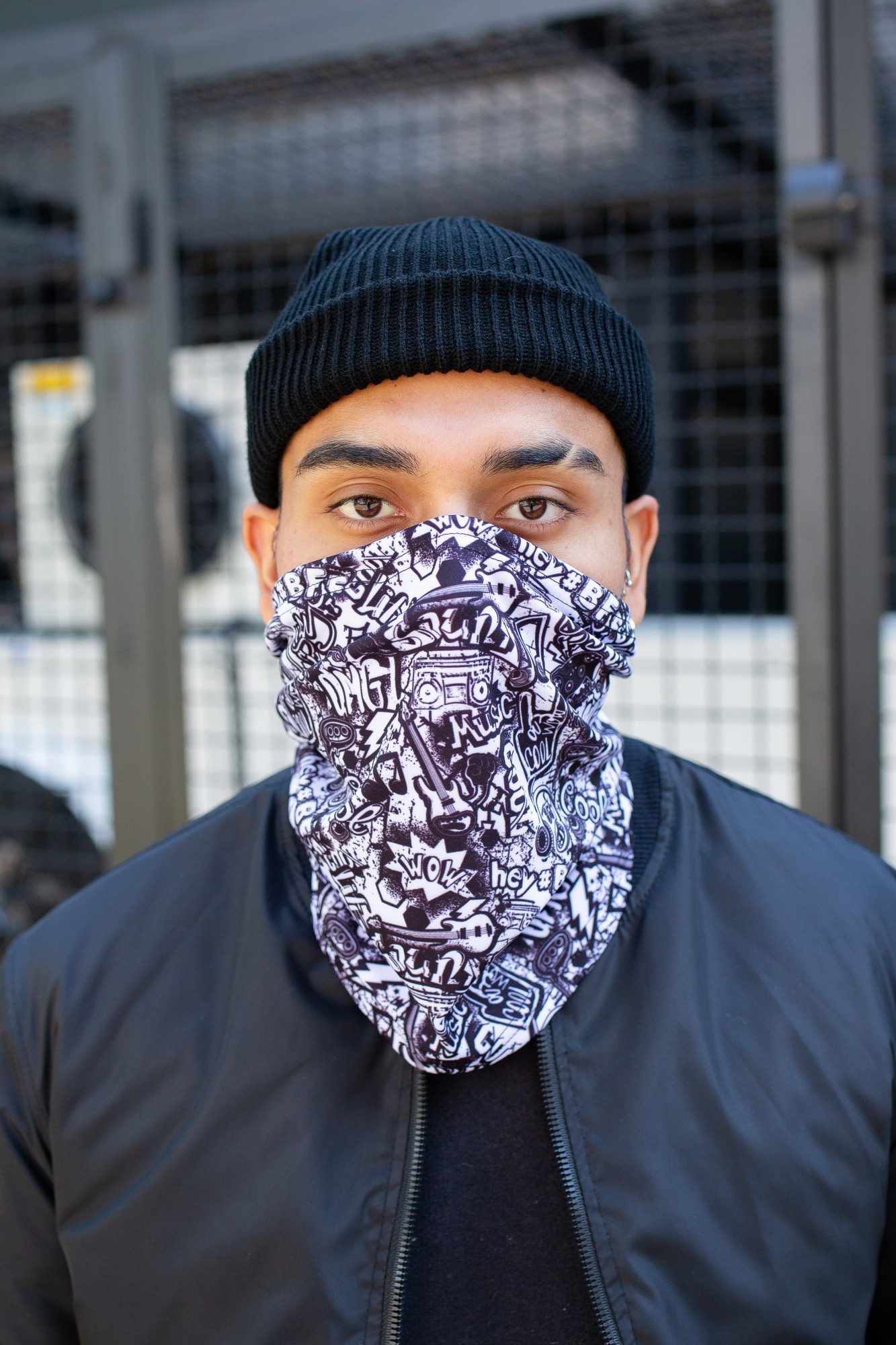 

Шарф Снуд Without с Рисунком Geek Black