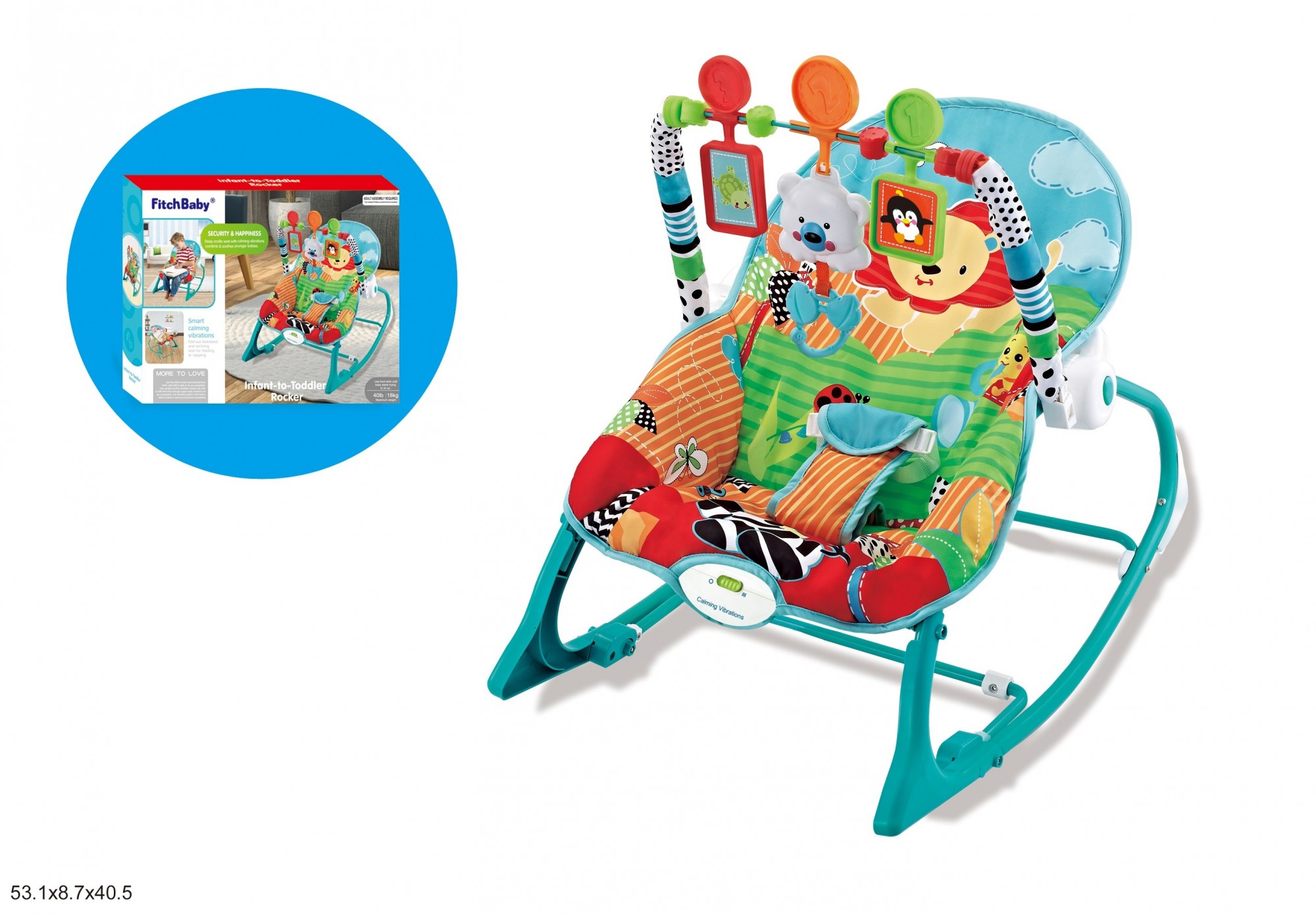 

Детский шезлонг Fitch Baby 98615 0-18кг ,вибрация