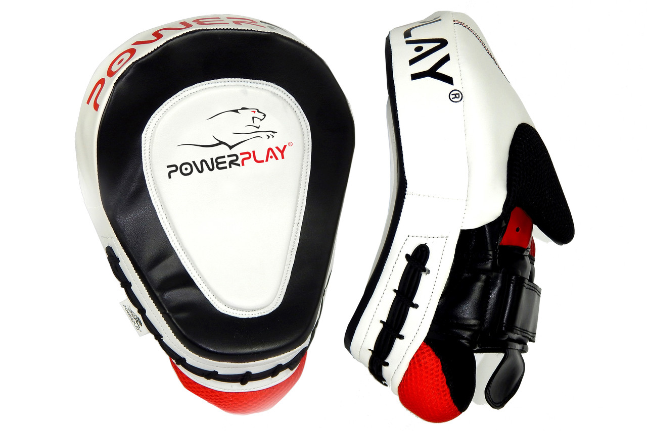 

Лапы боксерские гнутые PowerPlay PU-42 Black-White