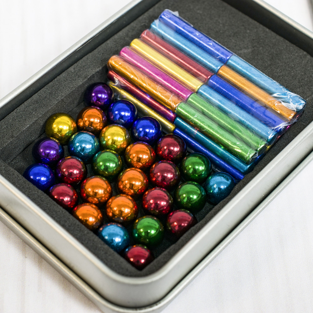 

Неокуб магнитные шарики "Neo Mix Color" 36 цветных палочек, 27 цветных шариков