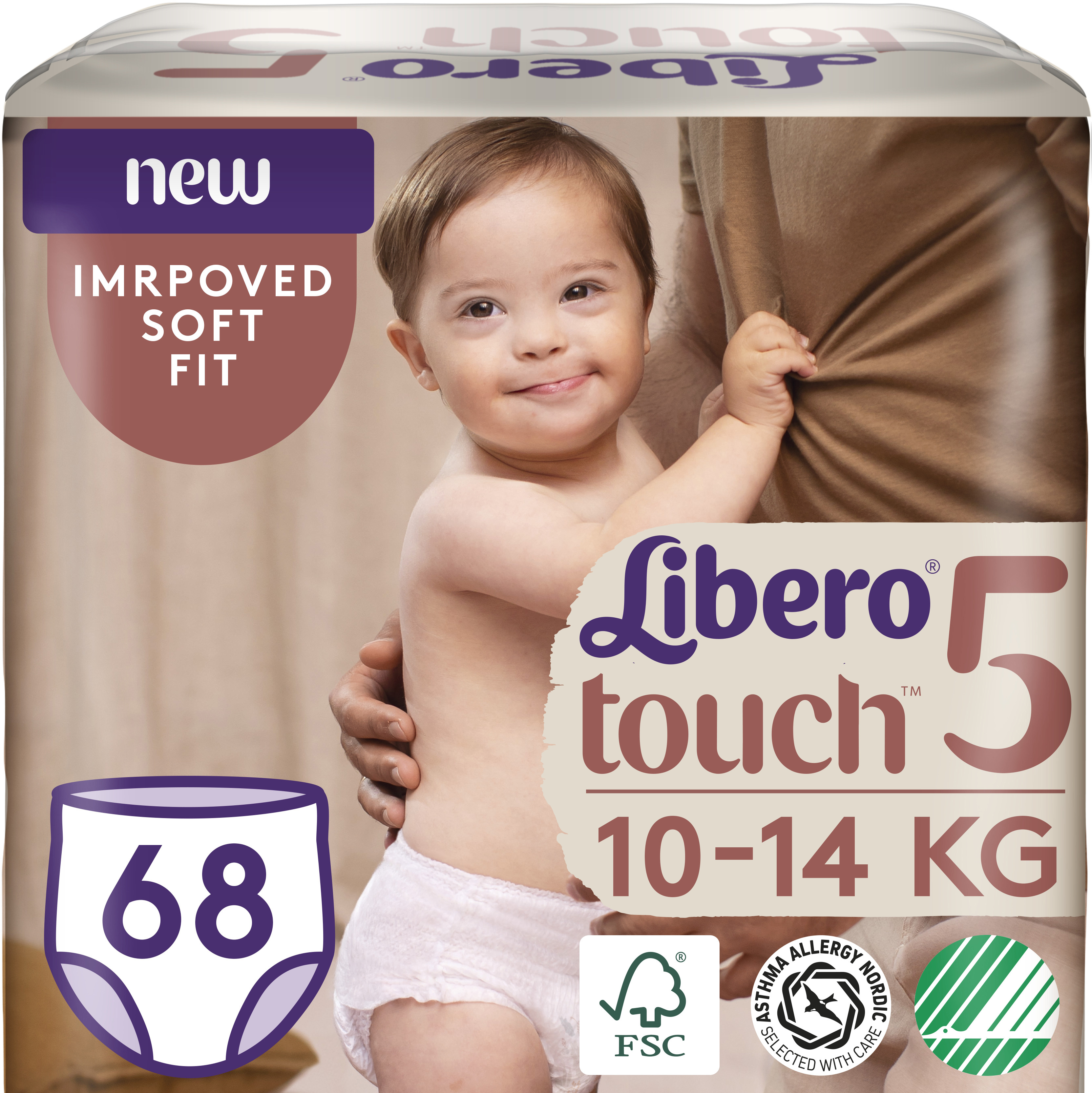 

Подгузники-трусики Libero Touch Pants 5 10-14 кг одноразовые 68 шт (7322541301938)