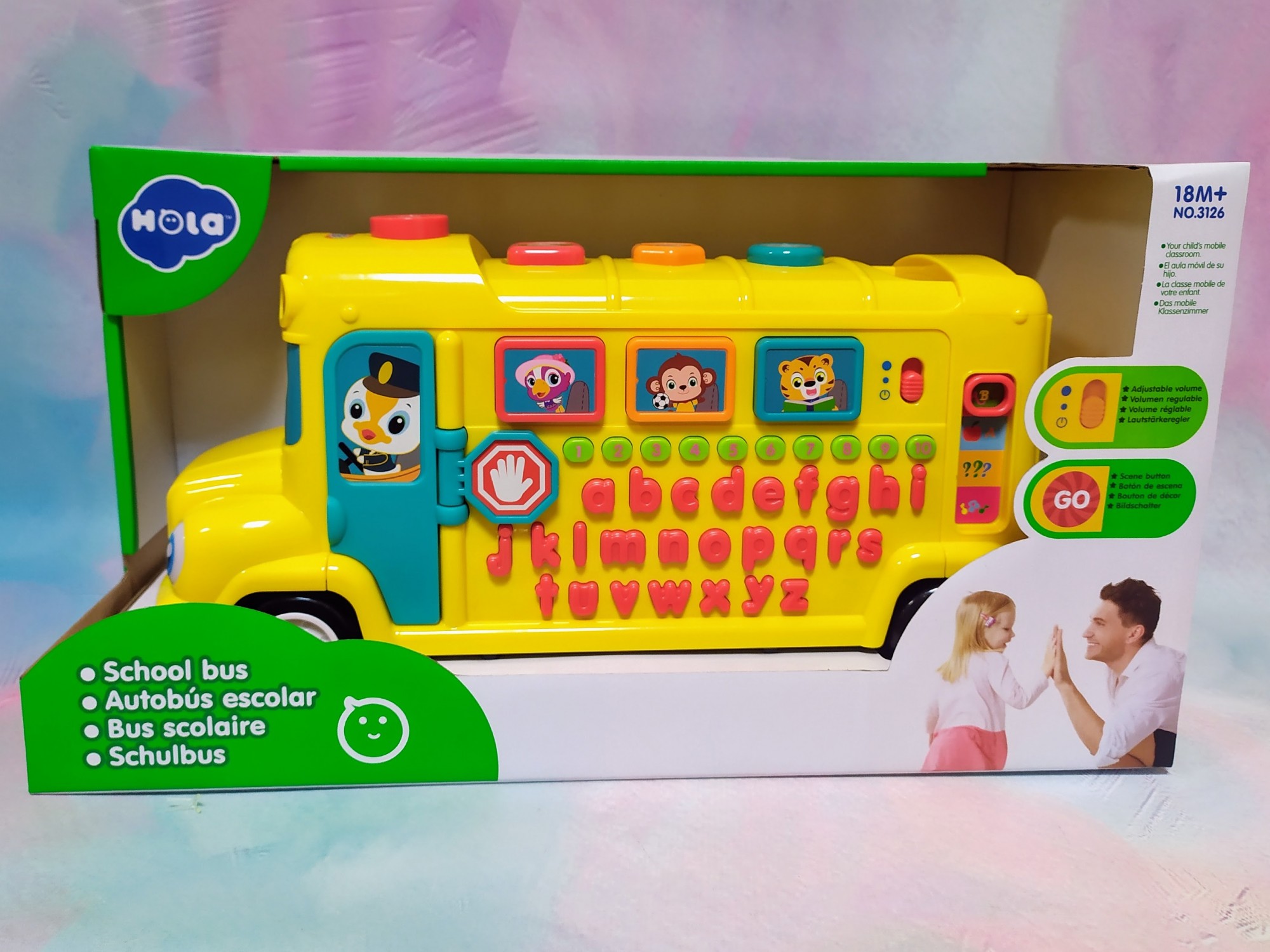 

Музыкальная игрушка Hola Toys Автобус - свет, звук, английская озвучка (3126)