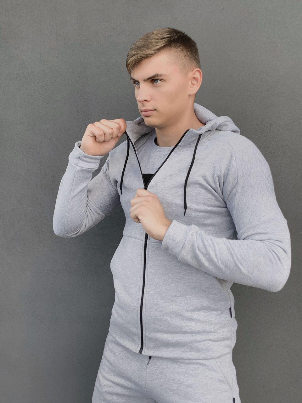 

Чоловіча спортивна толстовка Intruder Cosmo з капюшоном сіра 2XL (001SAG 1265)