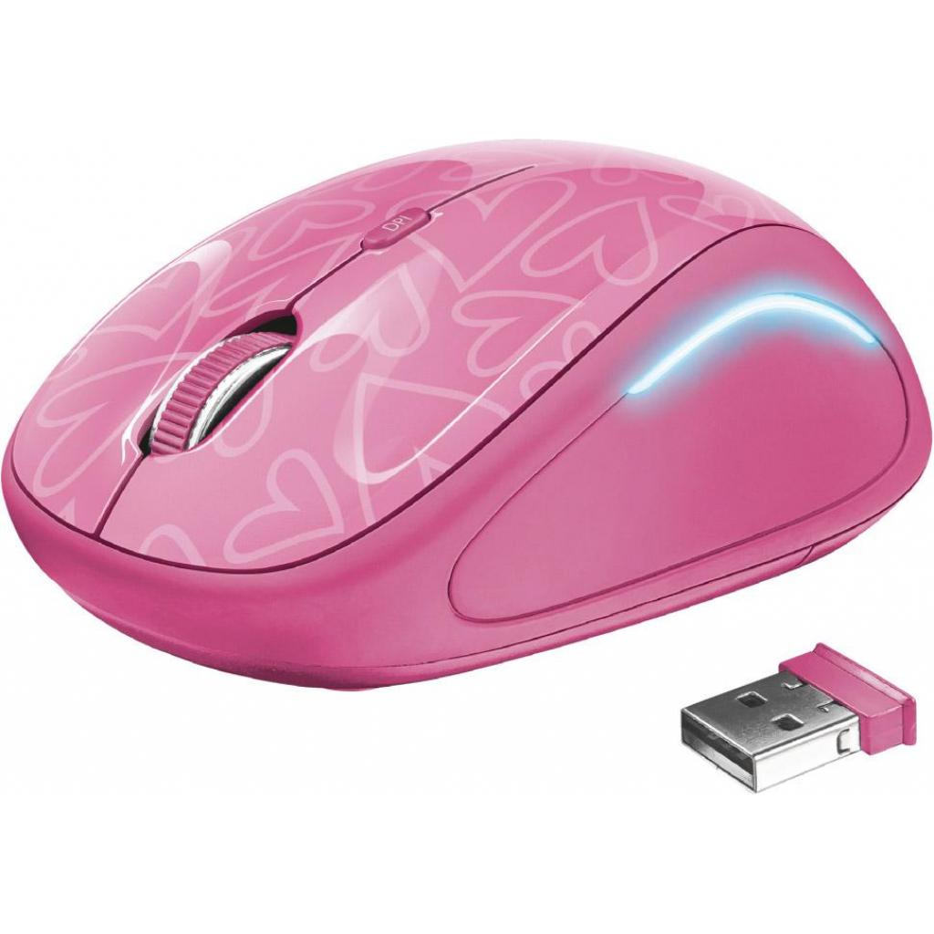 

Мышка Trust Yvi FX pink (22336)