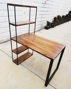 

Дизайнерский Письменный офисный стол с полками в стиле Лофт Loft Design RV718 ()