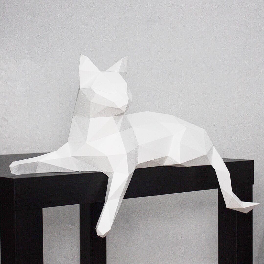 

3D модель оригами "Кот"
