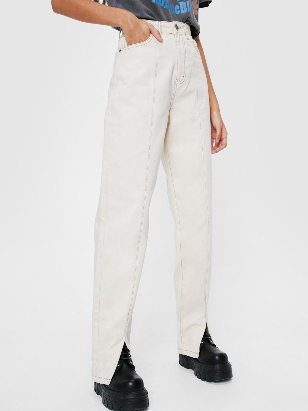 

Джинсы Boohoo Nasty Gal bh04500078 38 Бежевые