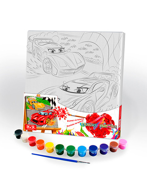 

Роспись по холсту Danko Toys Canvas Painting 31х31см Машинки