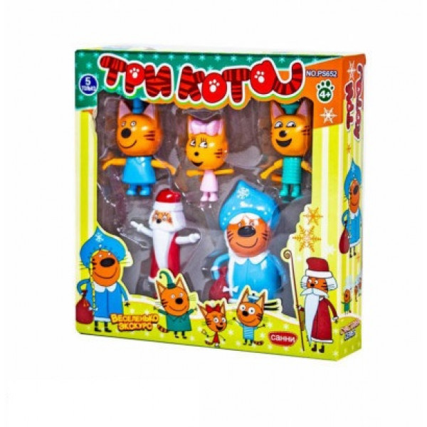 

Игровой набор детский с фигурками Kidwill "Три Кота" Пластик Разноцветный (DP-PS652)
