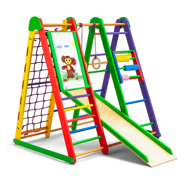 

Детский спортивный игровой комплекс Baby Sport SB Эверест Сосна Разноцветный 124х100х130 см (Эверест)