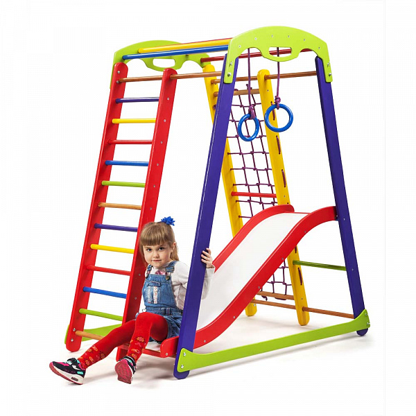 

Детский спортивный игровой комплекс Baby Sport SB Кроха №1 Дерево Разноцветный 132х85х150 см (Plus 1)